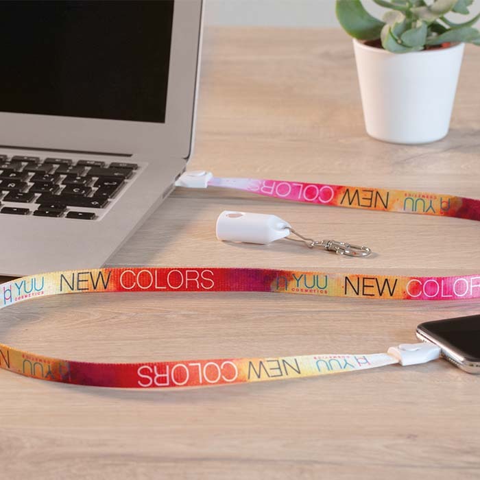 Câble de recharge. Votre design en quadri sur les deux faces. publicitaire personnalisé - vue 10