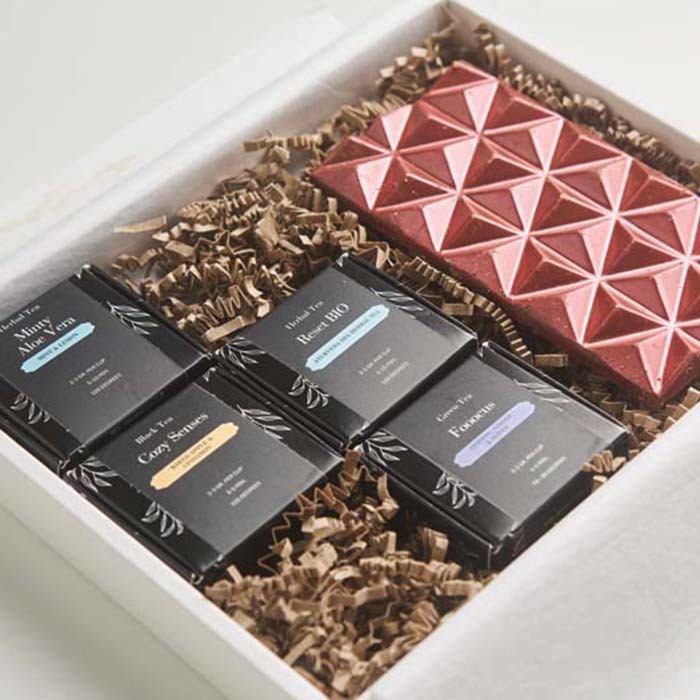 coffret cadeau de 4 thés zen et barres chocolatées publicitaire personnalisé - vue 10