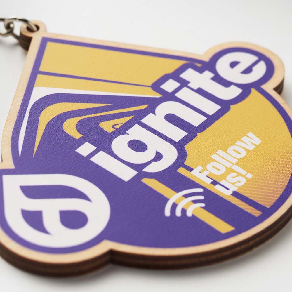 MK5009 Porte-clés NFC en contreplaqué de tilleul, personnalisé avec votre logo. publicitaire personnalisé - vue 10