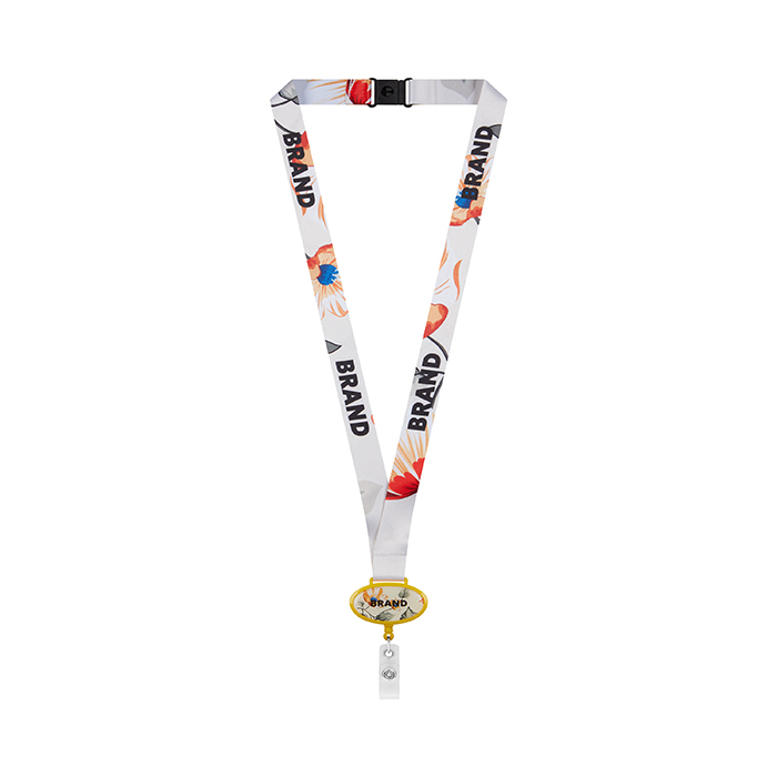 ML1168 Cordon de sublimation en polyester avec enrouleur de badge ovale. publicitaire personnalisé - vue 10