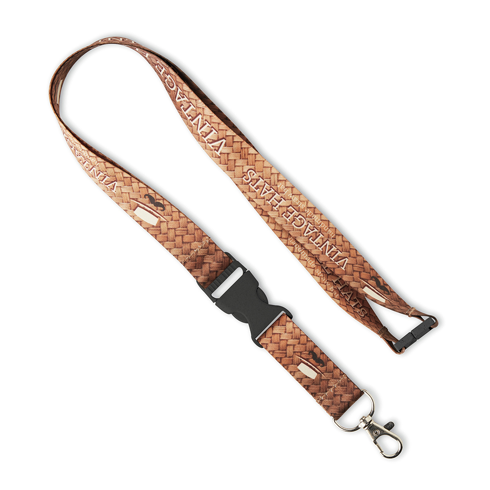 ML1304 Lanyard RPET avec boucle et motif en quadri sur les deux faces. publicitaire personnalisé - vue 10