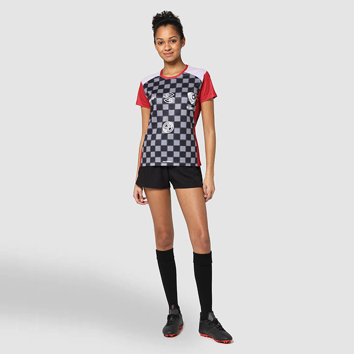 Maillot raglan sublimé à col ras du cou en maille polyester. publicitaire personnalisé - vue 11