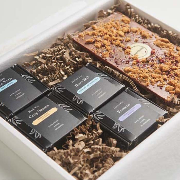 coffret cadeau de 4 thés zen et barres chocolatées publicitaire personnalisé - vue 11