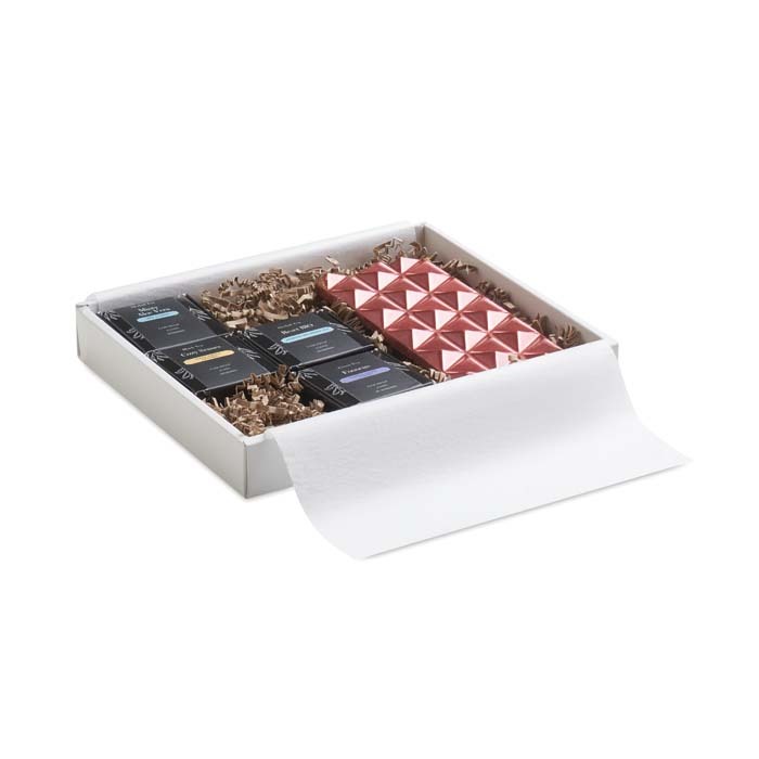 coffret cadeau de 4 thés zen et barres chocolatées publicitaire personnalisé - vue 12