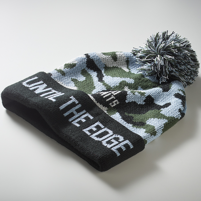 MW1110 Bonnet à revers en jacquard avec pompon en rPET à motif personnalisé. publicitaire personnalisé - vue 12