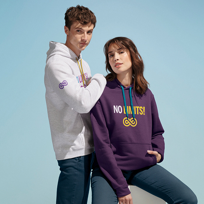 Sweat à capuche unisexe sur mesure coupe moderne. publicitaire personnalisé - vue 14