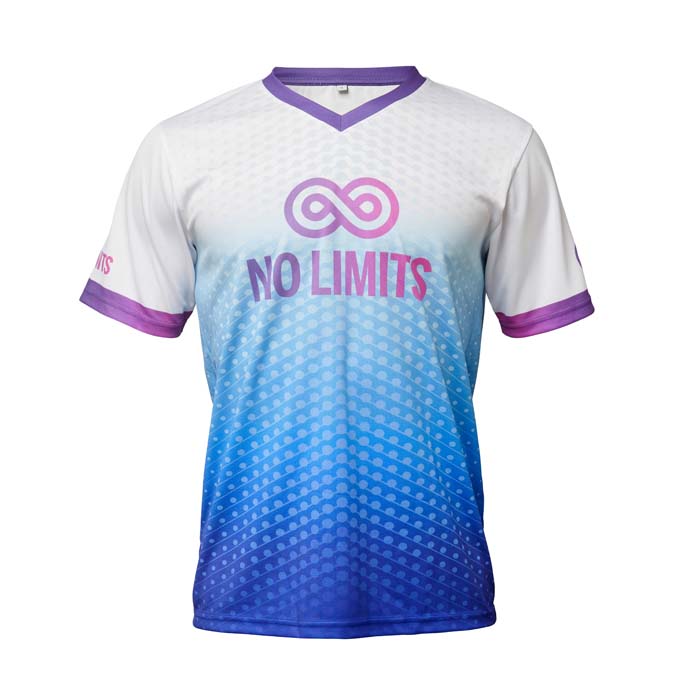 Maillot sublimé col V en maille polyester. publicitaire personnalisé - vue 1