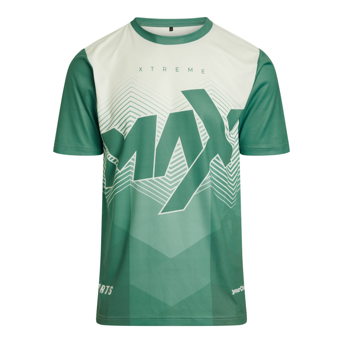 Maillot sublimé à col ras du cou en polyester interlock testé en laboratoire. publicitaire personnalisé - vue 1