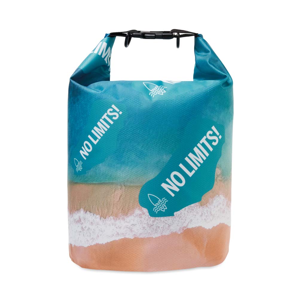 Sac étanche de 5 L en tissu ripstop fabriqué à partir de PET recyclé, avec sangle d’épaule en option.