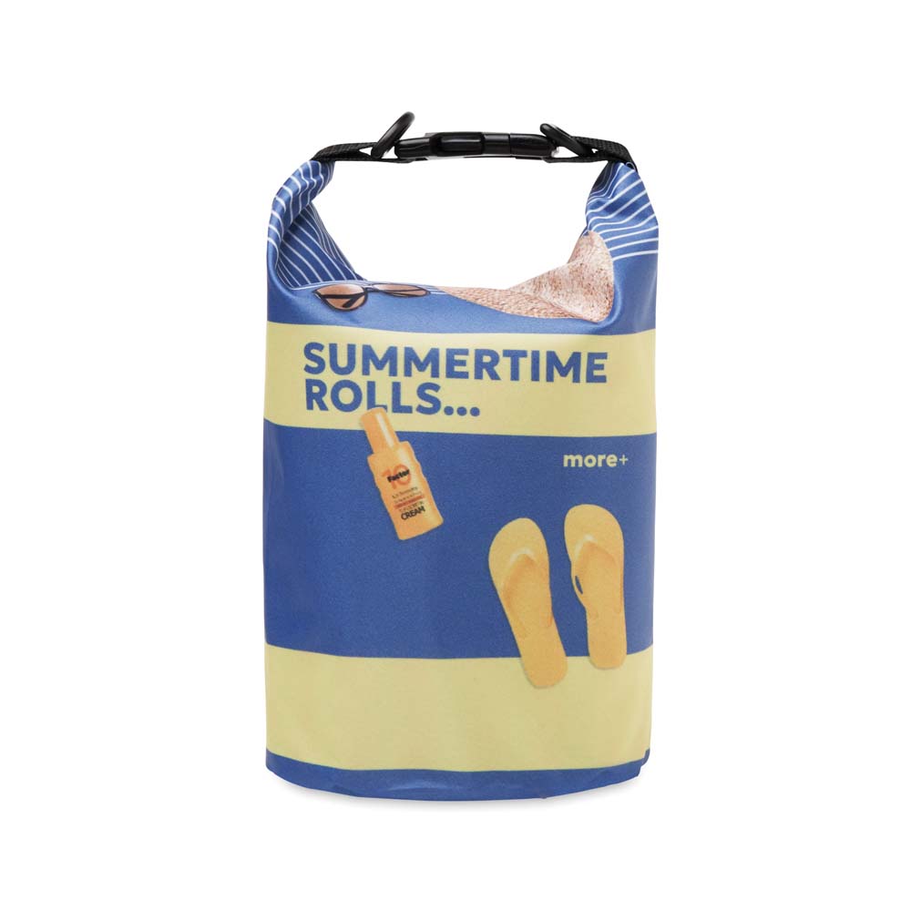 Sac étanche de 1,5 L en PET recyclé, avec sangle d’épaule en option. publicitaire personnalisé - vue 1