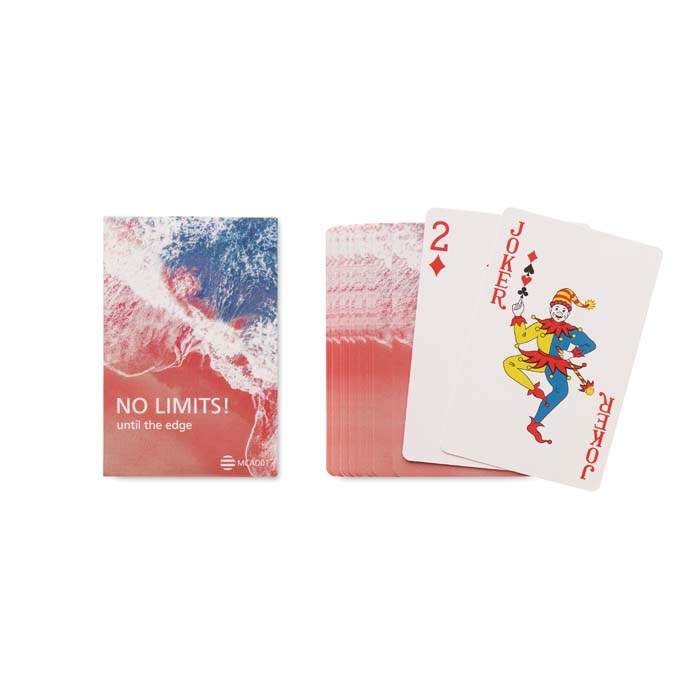 54 cartes de jeu, votre visuel sur 1 face.