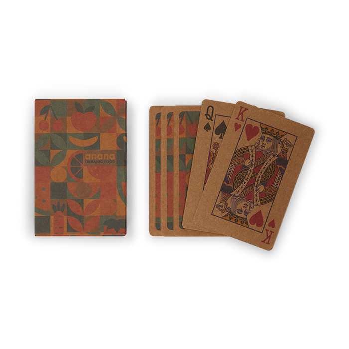 32 Cartes de jeu recyclées, votre design sur 1 face. publicitaire personnalisé - vue 1