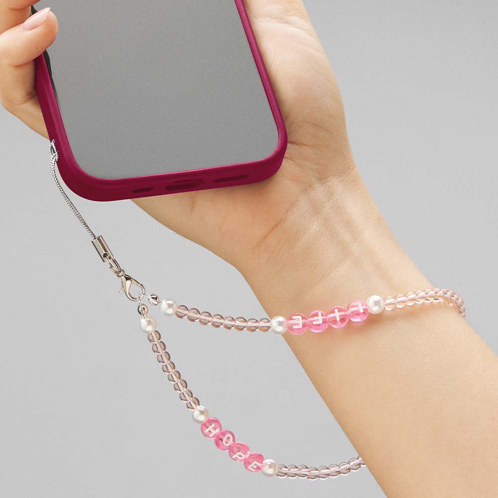 Bracelet à charms de téléphone avec porte-clés en corde. publicitaire personnalisé - vue 1