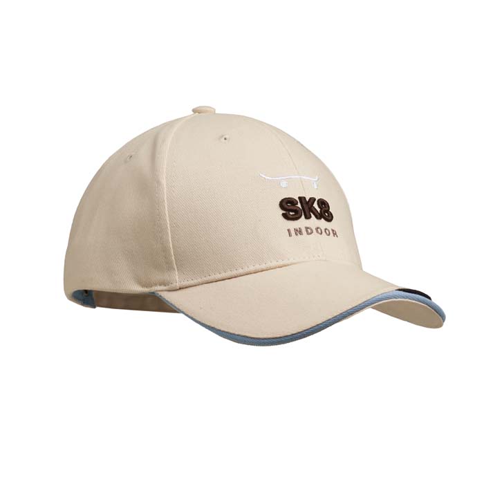 MH2015 Coton épais brossé avec sandwich et visière multicolore. publicitaire personnalisé - vue 1