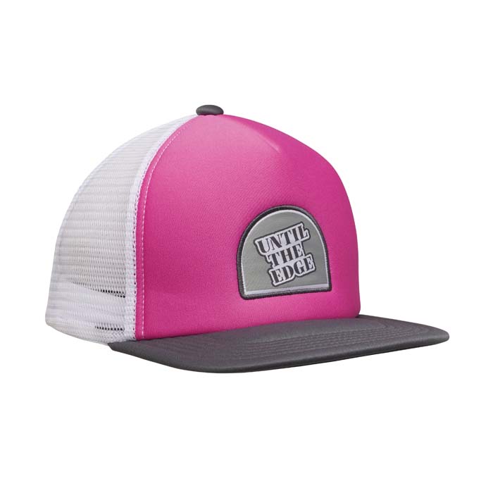 Visière plate, snapback à 5 panneaux en polyester. Disponible dans plus de 75 000 combinaisons de couleurs.