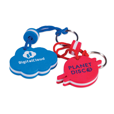 Porte-clés EVA flottant en forme personnalisable. Prix sur demande.