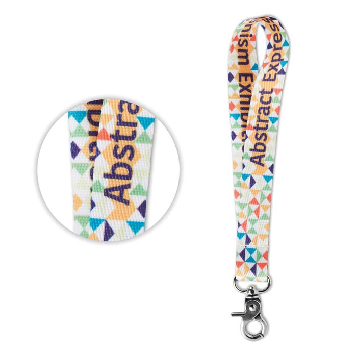 sangle courte en polyester tissé pour sublimation.