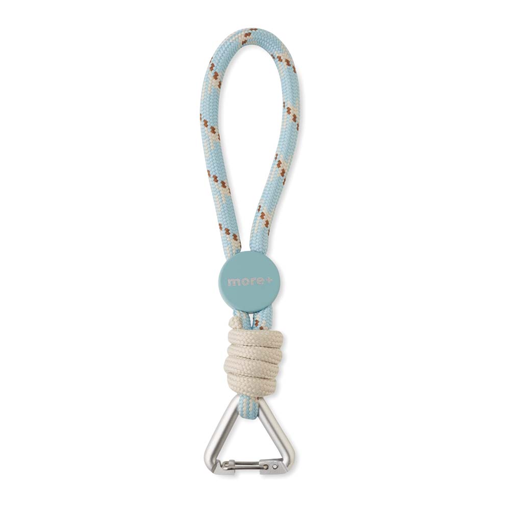 3-tone wrist strap with contrast knot and triangle carabiner publicitaire personnalisé - vue 1