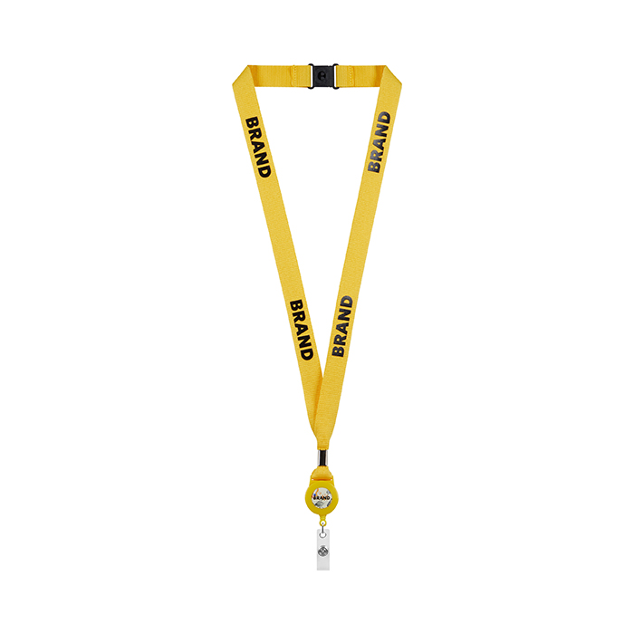 ML1166 Cordon enrouleur de badge sérigraphié RPET. Cordon avec impression en 1 coule... publicitaire personnalisé - vue 1