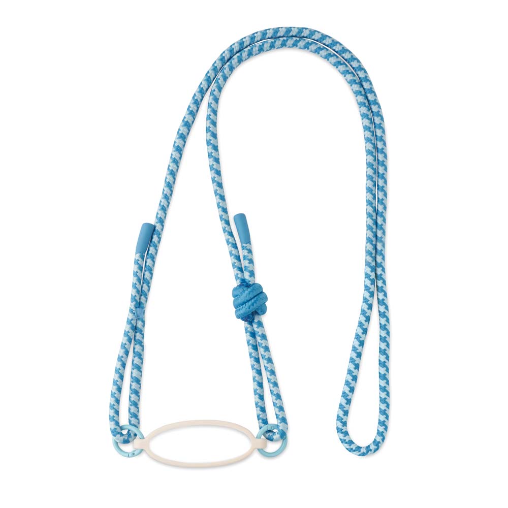 Porte-bouteille bandoulière bicolore avec étiquette logo selon votre design.