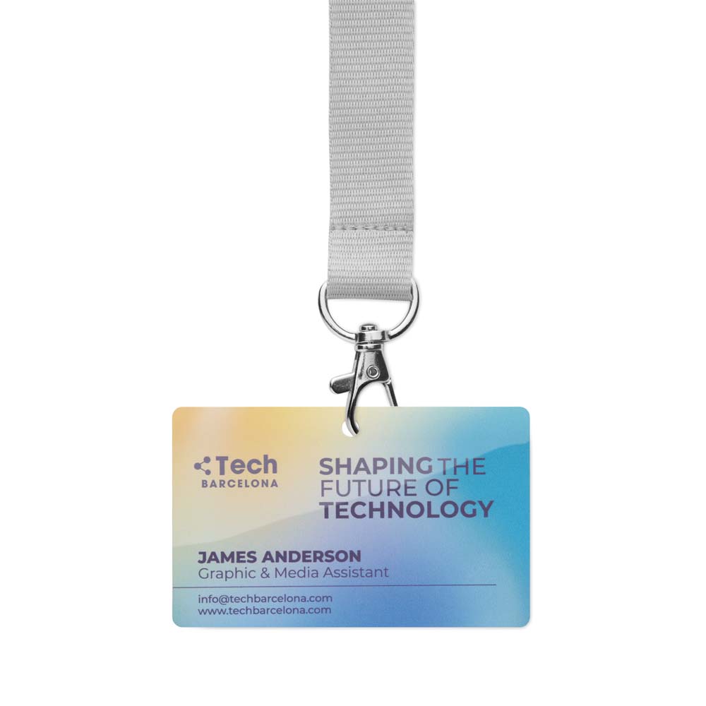 Badges d'identification en PVC imprimés et durables (54x86mm)