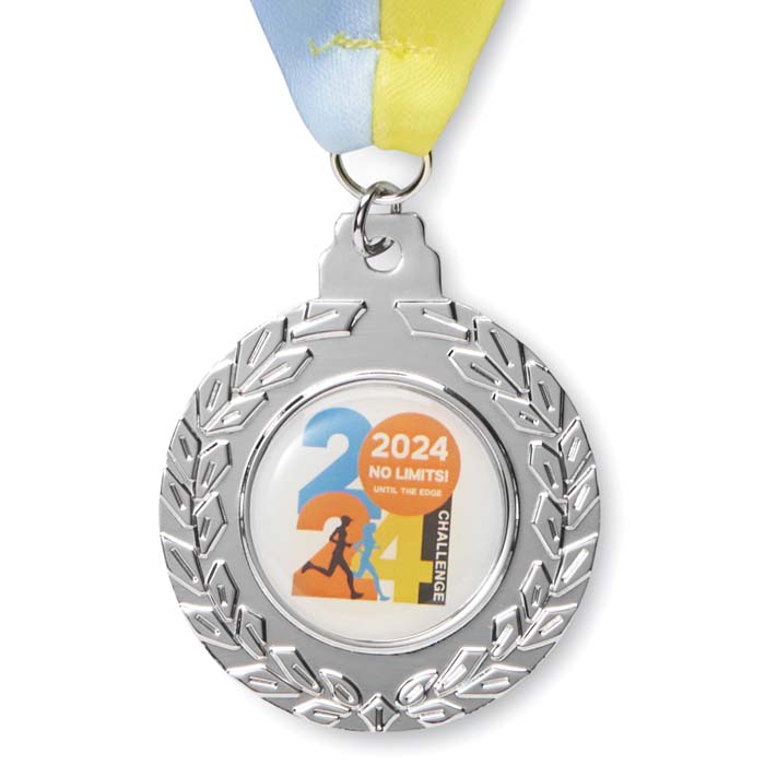 Médaille en fer de 50 mm avec doming. publicitaire personnalisé - vue 1