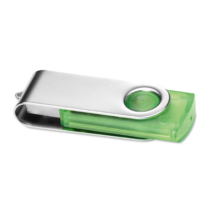 Clé USB boitier transparent.Logo 1 couleur sur une face inclus. publicitaire personnalisé - vue 1