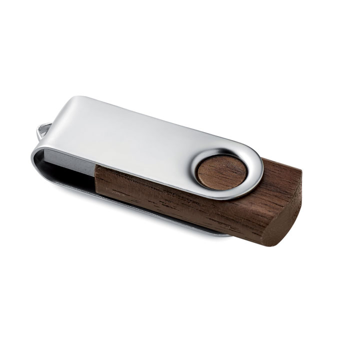 Clé USB en bois. Logo gravé sur 1 côté inclus. publicitaire personnalisé - vue 1