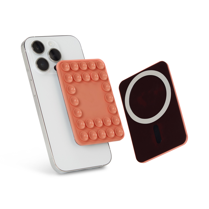 Étui magnétique pour téléphone avec fonction selfie, avec logo en 1 couleur.