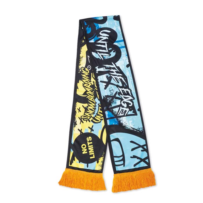 MW2006 Écharpe double épaisseur, en quadrichromie, fabriquée en polyester. publicitaire personnalisé - vue 1