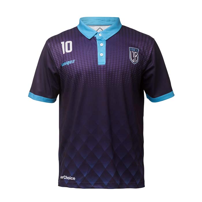 Polo sublimé en polyester piqué 160 g/m².