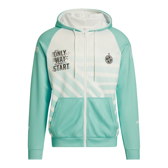 Sweat à capuche raglan avec fermeture éclair sublimé 280g.