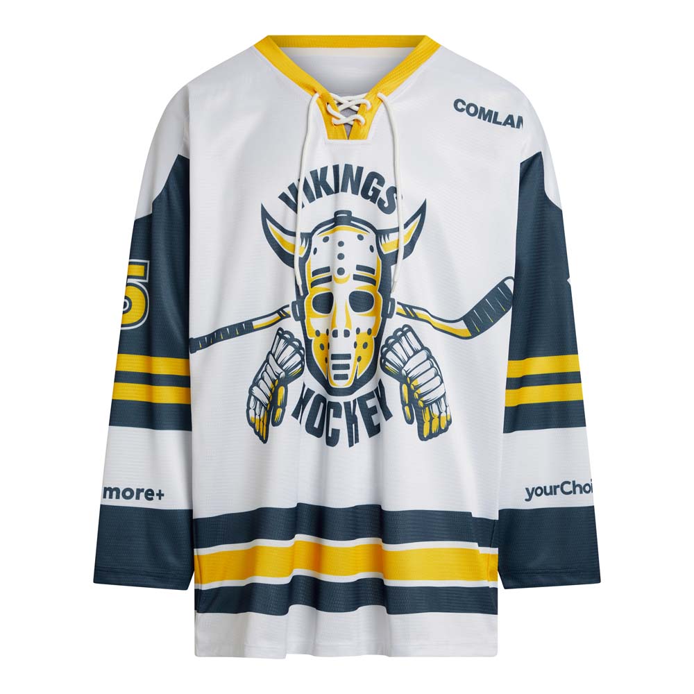 Maillot de hockey sur glace avec col à lacets – 220 g/m²