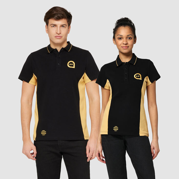 Polo contrasté côtés/bras en coton 190gsm publicitaire personnalisé - vue 2