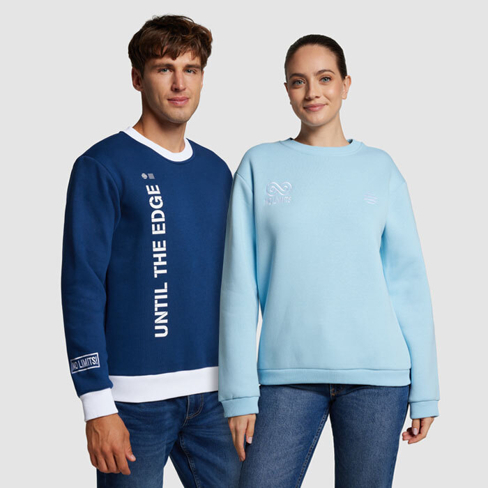 Sweat-shirt unisexe à col rond sur mesure. publicitaire personnalisé - vue 2