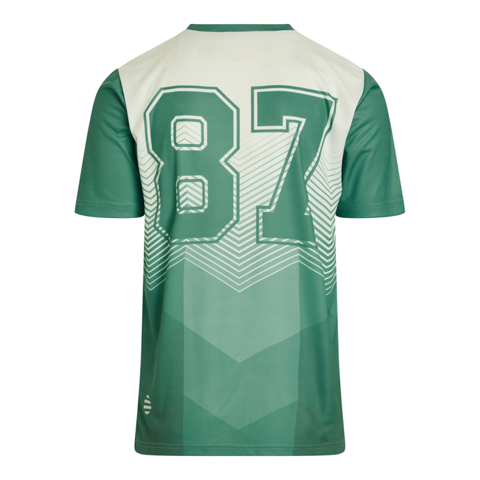 Maillot sublimé à col ras du cou en polyester interlock testé en laboratoire. publicitaire personnalisé - vue 2