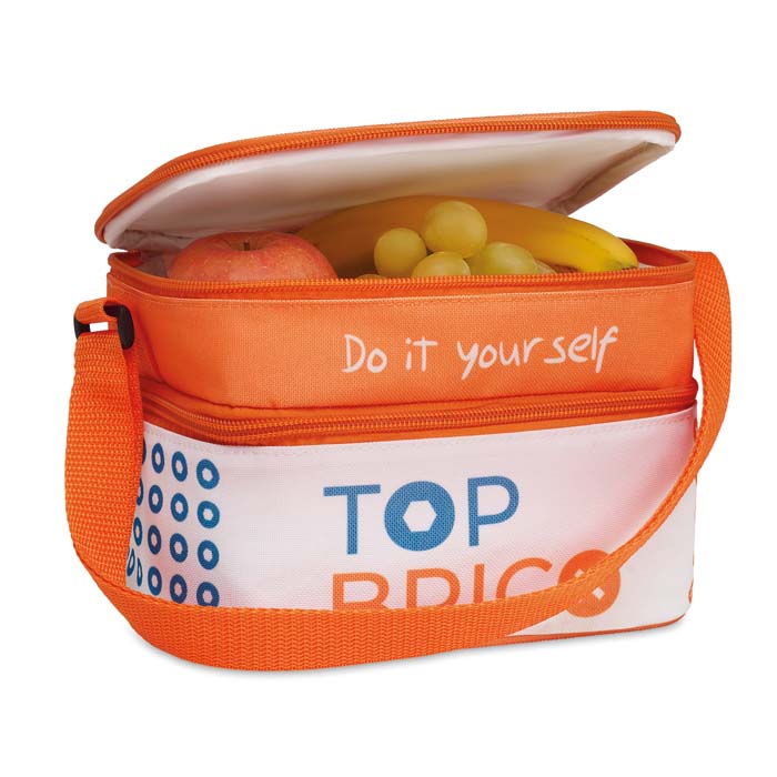 Lunchbag isotherme de petit format, 2 épaisseurs, design en quadri. publicitaire personnalisé - vue 2