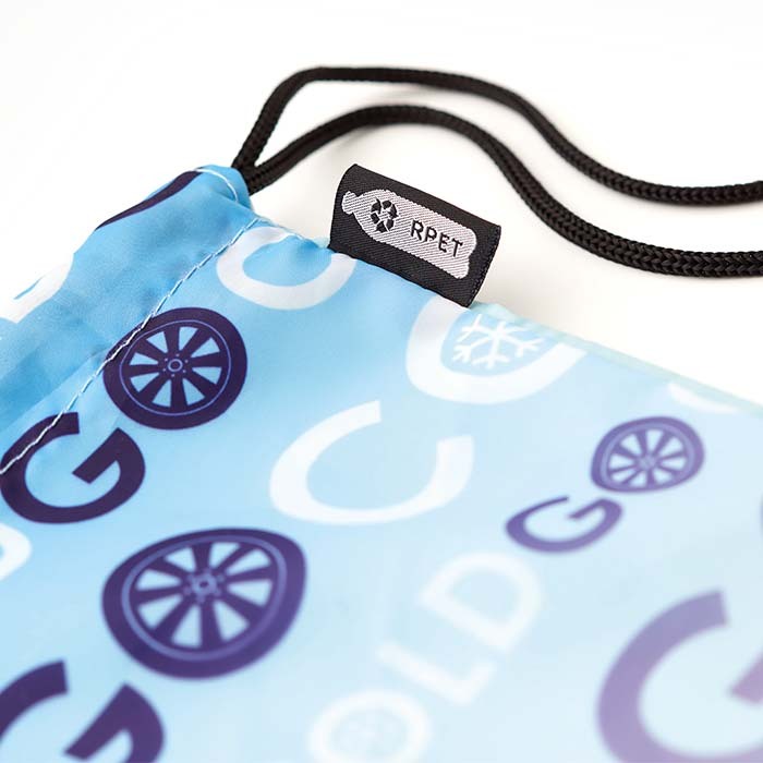 MB3106 Grand sac à cordon en RPET: 33,5x45,5cm. Votre motif sublimé sur 1 face inclus. publicitaire personnalisé - vue 2