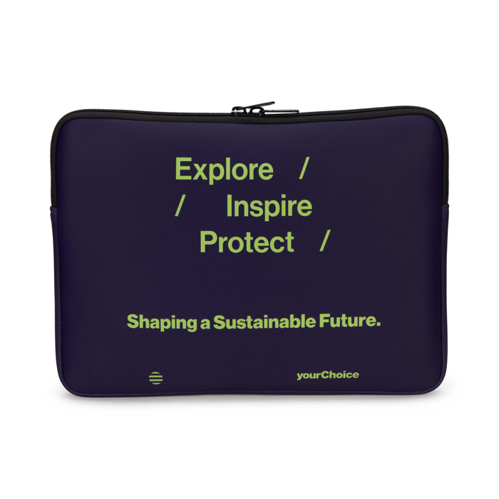 Pochette pour tablette en néoprène sublimé avec fermeture éclair. publicitaire personnalisé - vue 2