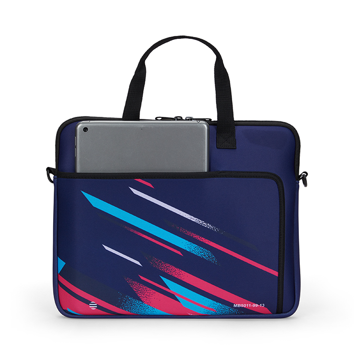 Pochette pour ordinateur portable avec fermeture éclair et pochette arrière. publicitaire personnalisé - vue 2