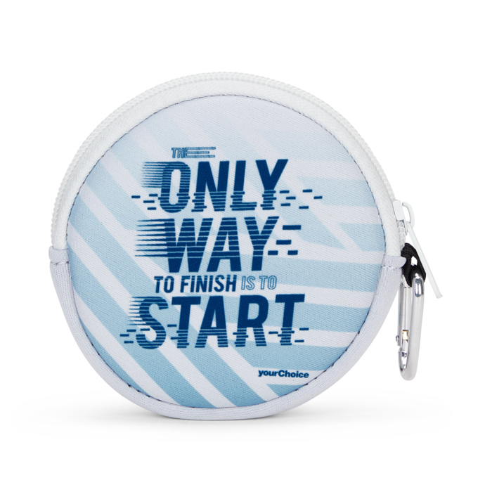 Mini pochette ronde en néoprène sublimé. publicitaire personnalisé - vue 2