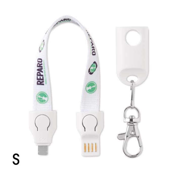 Câble de recharge. Votre design en quadri sur les deux faces. publicitaire personnalisé - vue 2