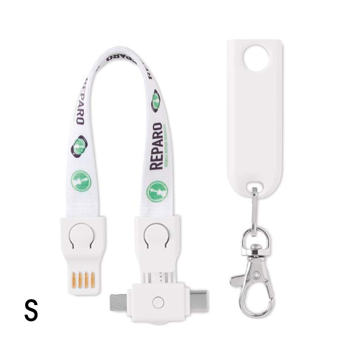 Câble de recharge. Votre design en quadri sur les deux faces. publicitaire personnalisé - vue 2