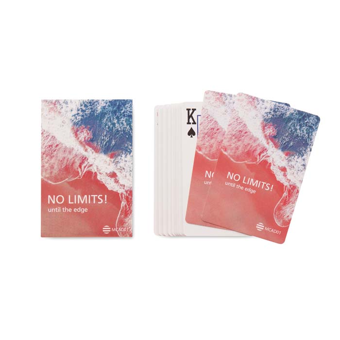 MCAD01 54 cartes de jeu, votre visuel sur 1 face. publicitaire personnalisé - vue 2