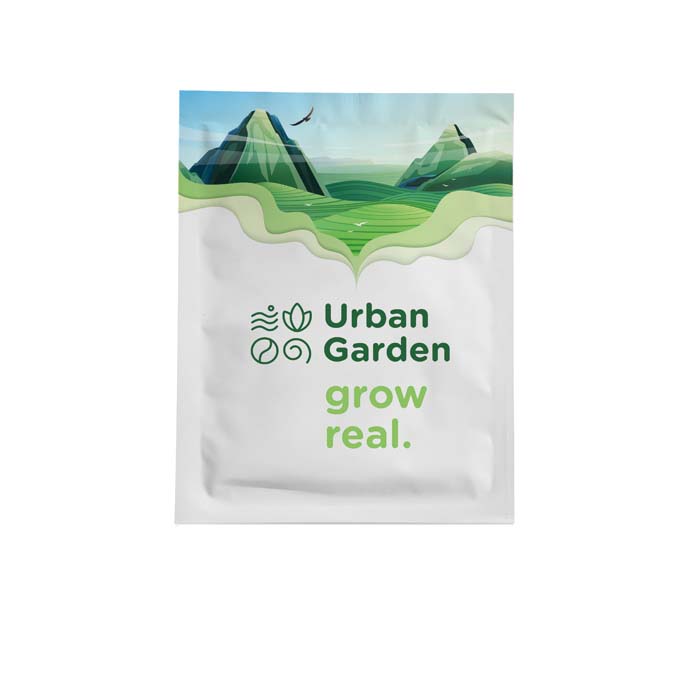 Enveloppe en papier blanc avec les graines de votre choix. publicitaire personnalisé - vue 2