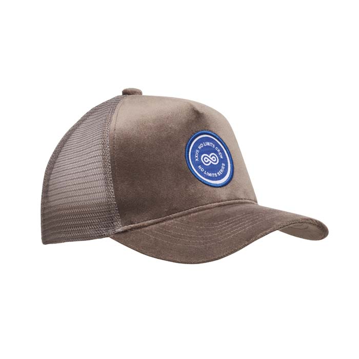 MH2326 Casquette trucker à 5 panneaux en velours. publicitaire personnalisé - vue 2