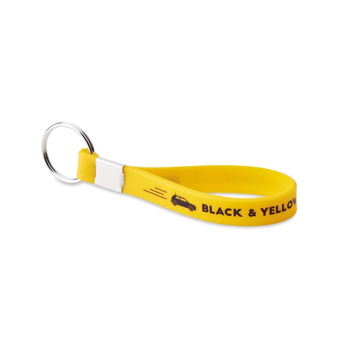 MK1004 Porte-clés en silicone et d'un jeton de chariot en option. publicitaire personnalisé - vue 2