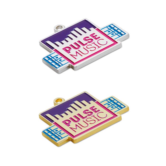 Fer nickelé avec un motif en émail doux jusqu'à 3 couleurs. publicitaire personnalisé - vue 2