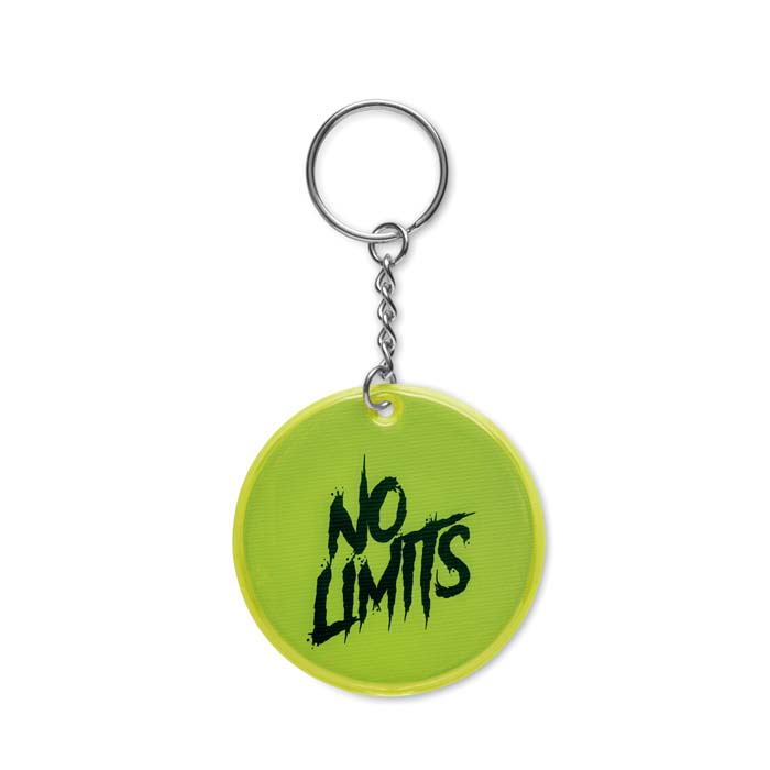 Porte-clés de sécurité réfléchissant ⌀55mm (CE EN17353) publicitaire personnalisé - vue 2