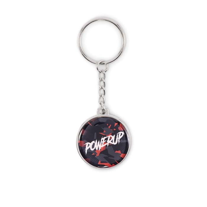 MK2036 Porte-clés en fer de forme ronde avec doming. publicitaire personnalisé - vue 2